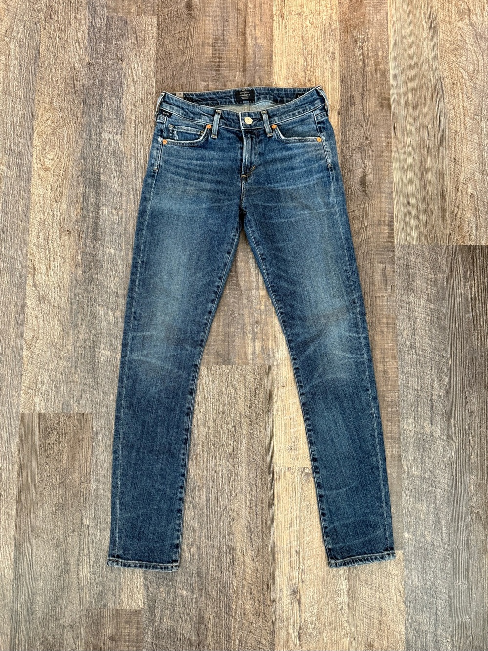 Citizens of Humanity Racer Low Rise Skinny Jeans 25 Blue Stretch Denim